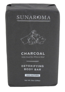 Sunaroma Soap Bar Charcoal Dead Sea Mineral Mud 8 Ounce (Pack of 6)