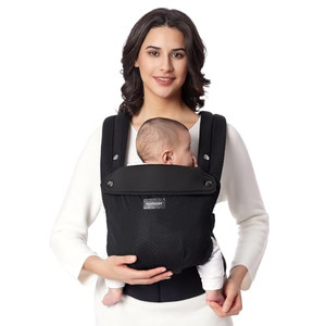Momcozy Breathable Mesh Baby Carrier, Ergonomic and Lightweight Infant Carrier for 7-45lbs with Enhanced Lumbar Support, All Day Comfort for Hands-Fr