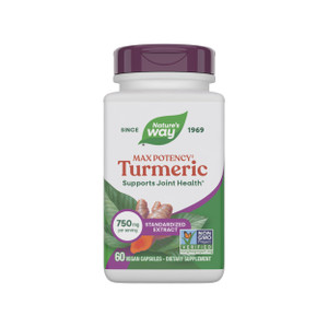 Nature's Way Premium Extract Turmeric Max Potency Standardized to 95% Curcuminoids, 750 mg per serving, 60 VCaps
