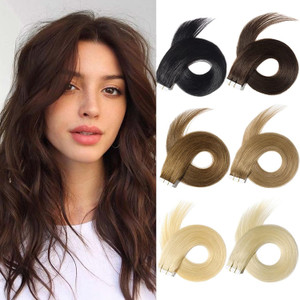 Yamel Remy Clip in Hair Extensions Human Hair 7Pcs 16 Clips Real Human Hair Extensions clip Medium Brown