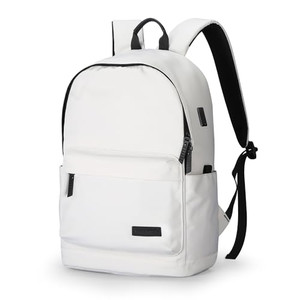 Muzee School Backpack Lightweight Travel Daypack Student Rucksack Laptop Backpack For 15.6 Inch Laptop (off white)