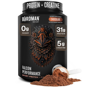 Birdman Falcon Performance Vegan Protein Powder, 31g Protein, 5g Creatine, 5g BCAA, Probiotics, Electrolytes, Pre Workout, Low Carb, Sugar Free & Dai