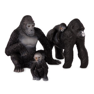 Terra by Battat  4 Pieces Gorilla Toys Family Set  Realistic Gorilla Figurines  Zoo Animal Toys for Kids and Toddlers 3+ Years  Plastic Jungle An