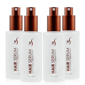 HerStyler Serum, 4 Pack - Hair Styling Agent with Argan Oil for Dry, Damaged Hair - Frizz Control Serum for Straightening, Shine, Trendy Tresses