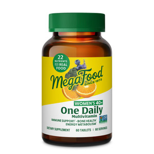 MegaFood Multivitamin for Women 40+ One Daily Womens Multivitamin - with Methylated B12, Methyl Folate, Vitamin D3, C & Zinc - Energy Metabolism, Imm
