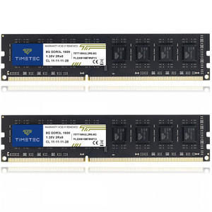 Timetec 16GB KIT(2x8GB) DDR3L / DDR3 1600MHz (DDR3L-1600) PC3L-12800 / PC3-12800 Non-ECC Unbuffered 1.35V/1.5V CL11 2Rx8 Dual Rank 240 Pin UDIMM Desk