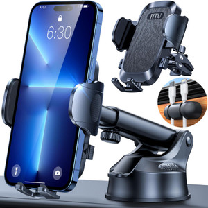 HTU ?98+LBS Strongest Suction & Military-Grade? Ultimate Car Phone Mount?Patent & Safety Certs? Cell Phone Holder Truck Stand for Dashboard Windshiel