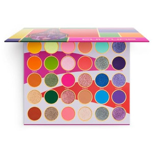 Juvia's Place Palette Culture - Yellow, Greens, Pink, Purple, Orange, Chromatic & Glitter Shades, 30 Pigmented Makeup Palette for Eye Color & Shine,