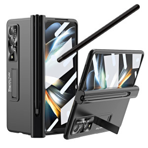 YQODSZ for Samsung Galaxy Z Fold 4 Case with S Pen & Pen Holder, [Hinge Protection] [Built-in Screen Protector] [Kickstand Feature] All-Inclusive Sli