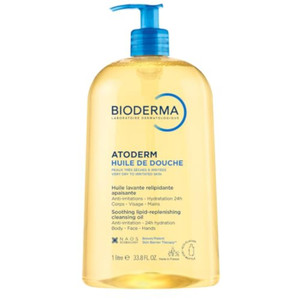 Bioderma Atoderm Shower Oil, Cleansing Oil For Face & Body, Nourishing Cleansing Oil For Dry to Atopic Sensitive Skin For Softer & Smooth Skin For Yo