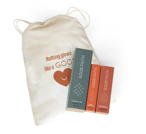 Good Faith - GOOD + Glowing Set - Brightening Skincare Value Kit - 3pcs Exfoliating Toner, Brightening Serum, Softening Moisturizer - Vegan - Cruelty