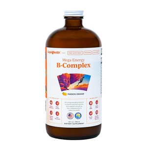 LIQUIDHEALTH Mega Energy Methylated B-Complex, Adult Liquid Vitamin Supplement - Increase Energy, Relieve Stress & Fatigue, Immune Support, Heart & G