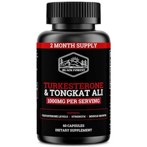 Black Forest Turkesterone Tongkat Ali Supplement 1000mg per Serving (Max Purity 95%) Turkesterone Supplement for Men (Tongkat Ali for Men Longjack 20