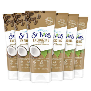St Ives Scrub Energizing Coconut & Coffee 6 Ounce (Pack of 6)