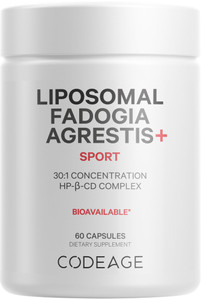 Codeage Liposomal Fadogia Agrestis 600mg Supplement - Fadogia Agrestis 30:1 Extract, Vitamin D3, Zinc, Fenugreek, BioPerine Black Pepper - 2-Month Su