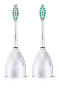 Philips Sonicare Genuine E-Series Replacement Toothbrush Heads, 2 Brush Heads, White, HX7022/66