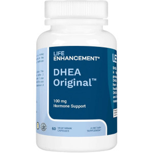 Life Enhancement DHEA Original - 100 mg DHEA Supplement with 10 mg Vitamin C- 60 Servings
