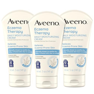 Aveeno Eczema Therapy Daily Moisturizing Body Cream for Sensitive Skin, Soothing Eczema Relief Cream, Colloidal Oatmeal & Ceramide for Dry & Itchy Sk