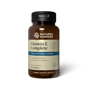 Nature's Sunshine Vitamin E Complete w/ Selenium, 60 Softgels |Powerful Antioxidant Supplement with Selenium and all Eight Molecules in the Vitamin E