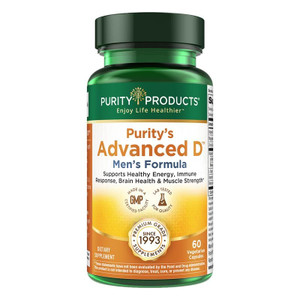 Purity Products Dr. Cannell's Advanced Vitamin D Men's Formula Packed with Vitamin D, Vitamin K2, Zinc, Magnesium Citrate, Boron and Taurine - 60 Veg