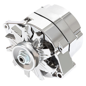 Automotive Alternator Compatible for 120Amp Chrome 1 Wire Self Exciting Street Rod GM 305 350 BBC SBC