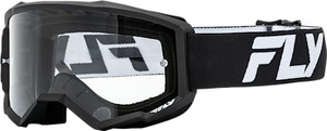 Fly Racing Focus Goggle Black/White-Adult | MX Ultimate Clarity & Protection