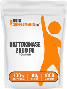 BulkSupplements.com Nattokinase 2000 FU Powder - Sourced from Natto Extract, Nattokinase Supplement - 100mg of Natto Powder per Serving, 100g (3.5 oz