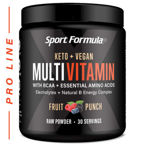 Sport Formula 99 Multivitamin Powder - Drink Mix for Men Women BCAA Amino Acids Wont Upset Your Stomach - Keto Vegan Multivitamin Fruit Punch - Elec