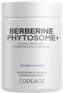 Codeage Berberine Phytosome Supplement - Berberine HCL, Alpha Lipoic Acid, Phospholipid Complex - 2-Month Supply - Berberine HCL - Berberine Hydrochl