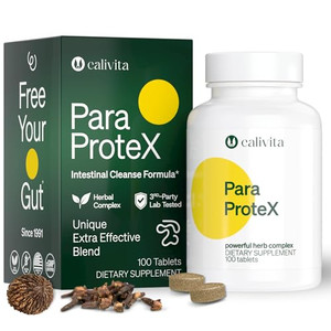 CaliVita ParaProteX  para Protect Formula  for Gut Health & Natural Detox  Herbal Cleanse for Humans  with Clove, Black Walnut & More  Natural D
