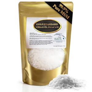 Gold Standard Organic Sulfur Crystals 1lb - 99.9% Pure MSM Crystals - High-Purity MSM Supplement Powder - Large Granular Flakes - 3rd Party Tested fo