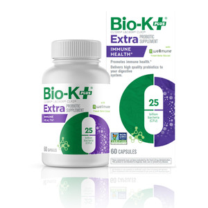 Bio K+ Vegan Probiotics for Immune Health, with Wellmune  Probiotic Supplement to Support Immunity, Maintains Digestive Health, Delayed Release Tech