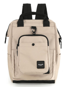 himawari 14.9 inch Women's Laptop Backpack, Large Capacity College Schoolbag, Waterproof Travel Bag for Men & Women-0403-04#khaki