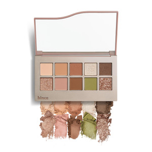 HINCE New Depth Eyeshadow Palette #Like a Scene - 10 Colors Eyeshadow Palette, Soft Beige and Muted Green, Highly-Pigmented, Nudes Warm Eye Makeup, M