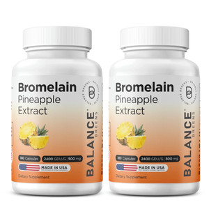 Balancebreens Bromelain 500mg Veggie Capsules  2400 GDU Pineapple Extract Supplement for Joint Support, Natural Swelling Support, and Healthy Digest