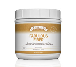 Lewis Labs Fabulous Fiber Powder Supplement | Delicious Quick Dissolve Daily Fiber Powder from Fruits, Vegetables & Grains | Professional Grade Vitam