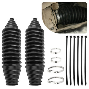 Car Rack and Pinion Boot Steering Rack Boot Tool Kit,Dustproof Silicone Inner Tie Rod Boot Set with Rack and Pinion Bellow Cable Ties and Clamps,Prof