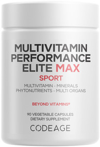 Codeage Multivitamin Performance Elite Max Supplement - Vitamins A, B6, B12, C, D, E, Vitamin K (MK-4, MK-6, MK-7, MK-9), Essential Minerals, Botanic