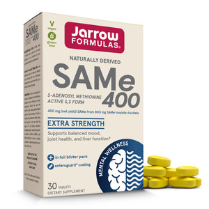 Jarrow Formulas Same Supplement 400 mg - 30 Tablets - High Concentration of Active S,S Form - Supports Joint Health, Liver Function, Brain Metabolism