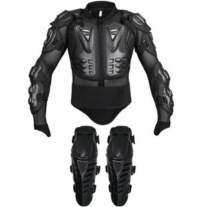 Adult Motorcycle Protective Jacket and Knee Pads, Motorcycle Accessories, Back Spine Chest Protector, Full Body Chest Armor for Motocross Dirt Bike G
