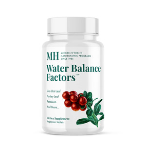MICHAEL'S Health Naturopathic Programs Water Balance Factors - 120 Vegetarian Tablets - Helps Balance Fluid Levels - with Potassium & Vitamin B6 - Gl