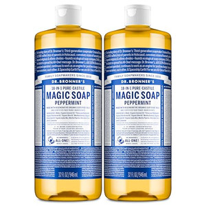 Dr. Bronner's Pure-Castile Magic Liquid Soap- Made with Regenerative Organic Oils- For Body, Face, Hair, Dishes, Pets, Laundry Natural, Vegan, Non-GM