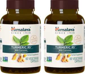 Himalaya Turmeric 95 Supplement with Curcumin/Curcuminoids, Joint and Muscle Support, Optimum Flexibility and Mobility, 600 mg, Non-GMO, Vegan, Glute