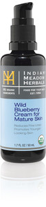 Indian Meadow Herbals Wild Blueberry Cream for Mature Skin (1.7oz) - Fine Line Face Cream. Promotes Younger-Looking Skin - Deep Facial Moisturizer. U