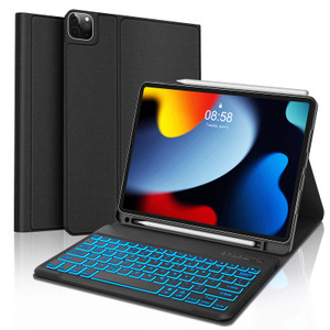 Keyboard Case for iPad Pro 12.9 inch 3/4/5/6th Gen, Keypad for iPad Pro 12.9 Case, Smart Cover for Pro12.9 2018-2022 Key Board with Pen Holder, 7 Col