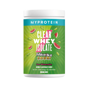 Myprotein Clear Whey Isolate Protein Powder, 20 Servings (1.1lbs) Fruity Mike and IKE Sour Watermelon Drink Mix, 20g Protein per Serving, Daily Drink