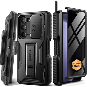 TONGATE for Z Fold 5 Case, [with S Pen Slot & Hinge Protection] [Privacy Glass Screen Protector] Full-Body Military Drop Phone Case for Samsung Galax