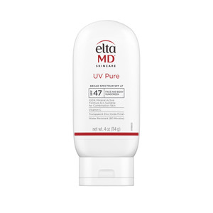 EltaMD UV Pure Face and Body Sunscreen, SPF 47 Mineral Sunscreen for Kids and Adults, Water Resistant Up to 80 Minutes, Oil Free Zinc Oxide Formula,