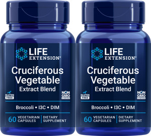 Life Extension Triple Action Cruciferous Vegetable Extract, 60 Vegetarian Capsules (Pack of 2)
