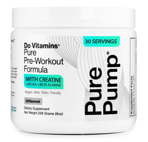 Do Vitamins - PurePump Unflavored All-Natural Pre Workout Powder for Men & Women - Clean Preworkout with Creatine, BCAA, Beta Alanine - Best for Ener